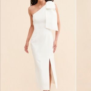 One shoulder midi dress